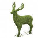Gartenfigur Hirsch mit Moos 157 cm hoch