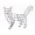 Buxusfigur gehende Katze Draht-Figur für Moos