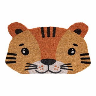 Kokos Fußmatte geformt Motiv Tiger Kopf Fußabtreter 45  x 75 cm Schmutzfangmatte