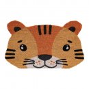 Kokos Fußmatte geformt Motiv Tiger Kopf Fußabtreter 45  x...