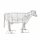 Garten-Figur Kuh Drahtgestell schwarz 122cm lang