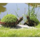 Gartenfigur Schildkröte 48 cm mit Moos