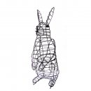 Gartenfigur Hase stehend Drahtgestell 53 cm