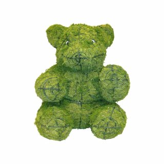 Gartenfigur XL Bär Teddybär mit Moos 76 cm