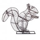 Gartenfigur Eichhörnchen Draht-Figur für Moos...