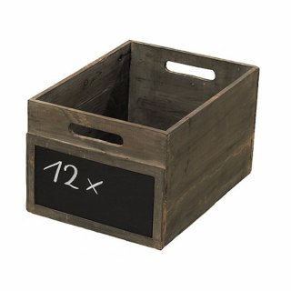 Vintage Kiste Box altes Holz mit Kreidetafel Aufbewahrung Landhaus Stil im used Look Handarbeit