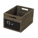 Vintage Kiste Box altes Holz mit Kreidetafel Aufbewahrung...