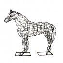 Garten-Figur Pferd  Drahtgestell schwarz 60cm hoch