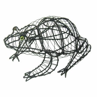 Gartenfigur Frosch Buxus-Figur Moos Efeu 36 cm