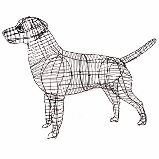 Gartenfigur Labrador Buxus-Figur Moos Efeu