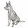Gartenfigur Schäferhund sitzend für Buchsbaum Pflanzen geeignet 90 cm hoch