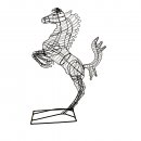 Gartenfigur steigendes Pferd Draht Figur ca. 100 cm hoch