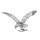 Gartenfigur fliegender Adler 76 cm breit Gartendeko