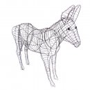 Garten-Figur Esel  Drahtgestell schwarz 122 cm hoch