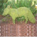 Gartenfigur Fuchs Drahtfigur für Moos Efeu L 58 cm