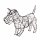 Gartenfigur Schottischer Terrier Scottie Drahtgestell 46 cm